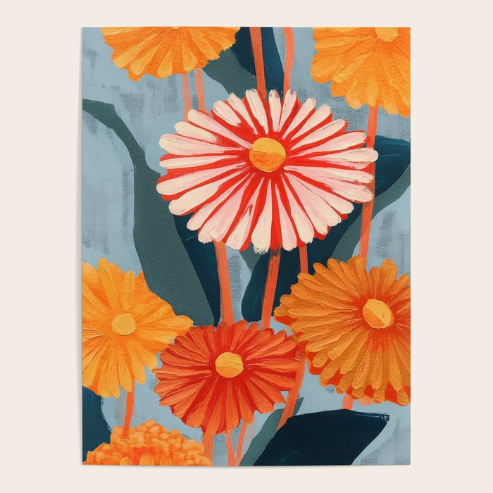 Dahlia Flower Painting Poster Gallery Image 1