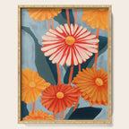 Dahlia Flower Painting Serving Tray Gallery Image 1