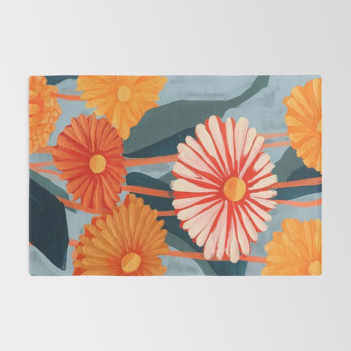 Dahlia Flower Painting Rug Gallery Image 2
