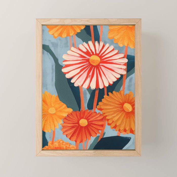 Dahlia Flower Painting Mini Art Print Gallery Image 1