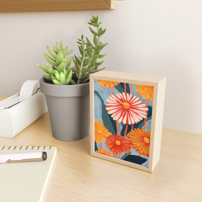 Dahlia Flower Painting Mini Art Print Gallery Image 2