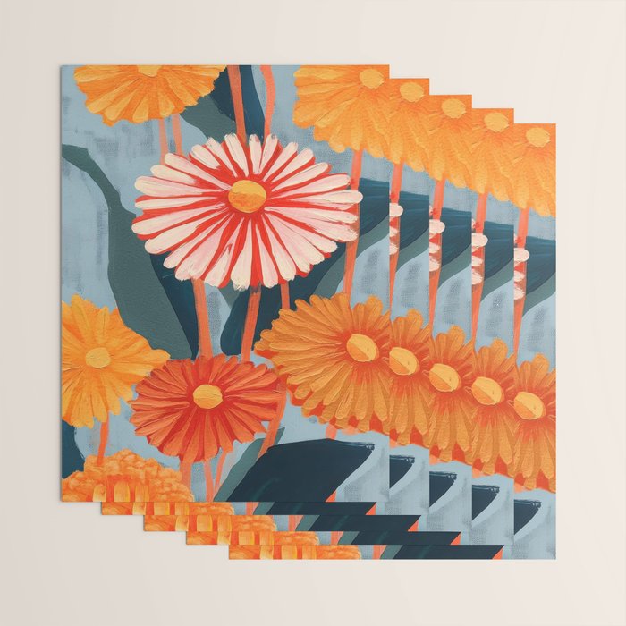 Dahlia Flower Painting Wrapping Paper Gallery Image 3