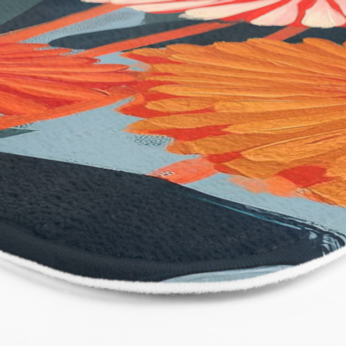 Dahlia Flower Painting Bath Mat Gallery Image 3