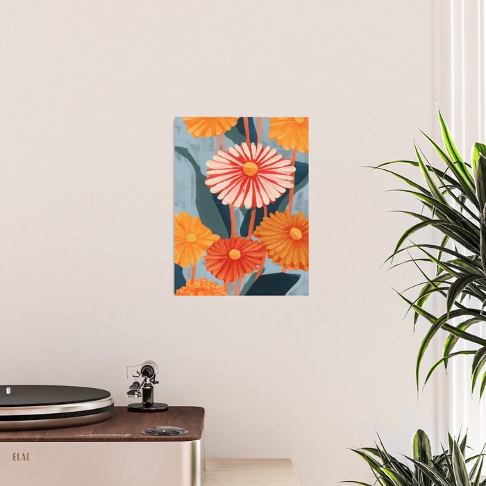 Dahlia Flower Painting Poster Gallery Image 2