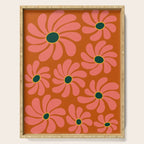 Retro Super Bloom - 70's Vibe Boho Colors Serving Tray Gallery Image 1