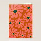 Retro Super Bloom - 70's Vibe Boho Colors Stationery Card Gallery Image 2