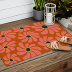 Retro Super Bloom - 70's Vibe Boho Colors Outdoor Rug Gallery Image 2