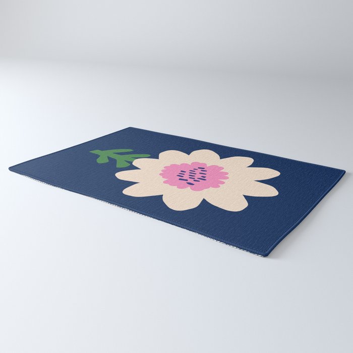Sunflower - navy & pink Rug Gallery Image 3