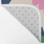 Sunflower - navy & pink Bath Mat Gallery Image 2