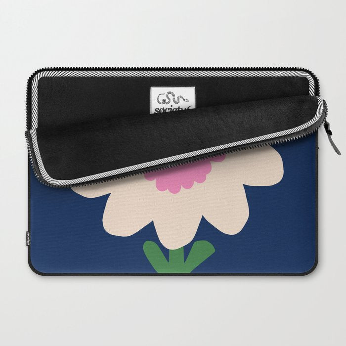 Sunflower - navy & pink Laptop Sleeve Gallery Image 2