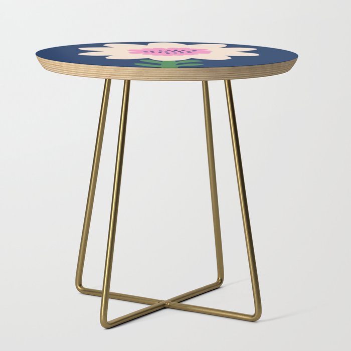 Sunflower - navy & pink Side Table Gallery Image 1