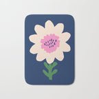 Sunflower - navy & pink Bath Mat Gallery Image 1