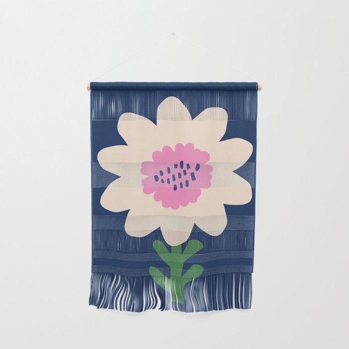Sunflower - navy & pink Wall Hanging Gallery Image 1
