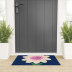 Sunflower - navy & pink Welcome Mat Gallery Image 3
