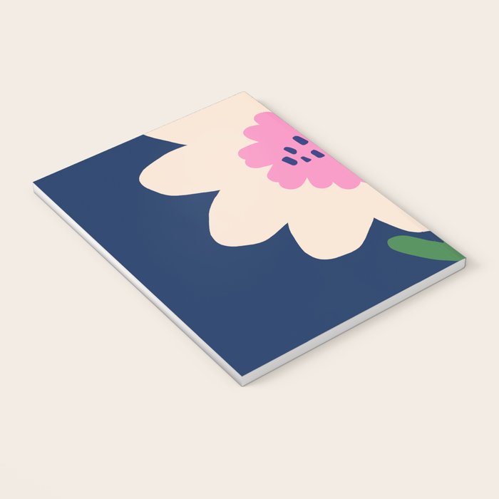 Sunflower - navy & pink Notebook Gallery Image 3