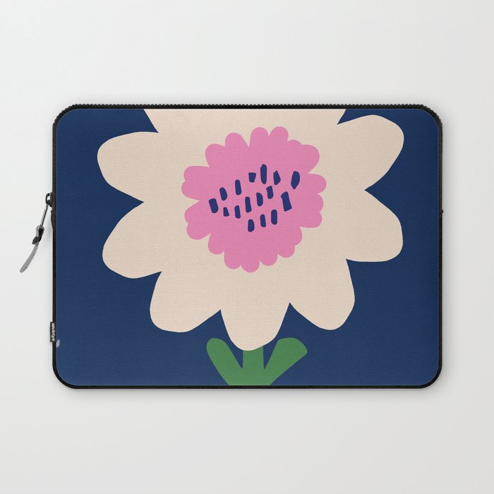 Sunflower - navy & pink Laptop Sleeve Gallery Image 1