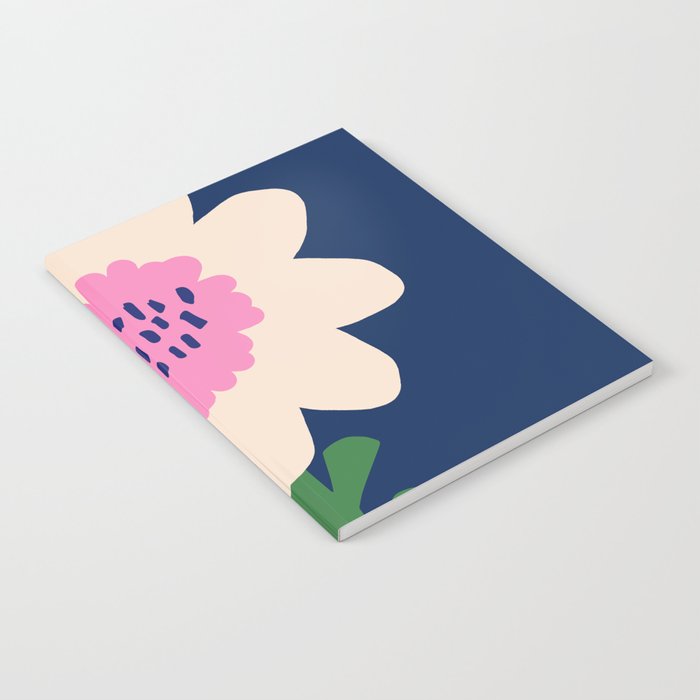 Sunflower - navy & pink Notebook Gallery Image 2
