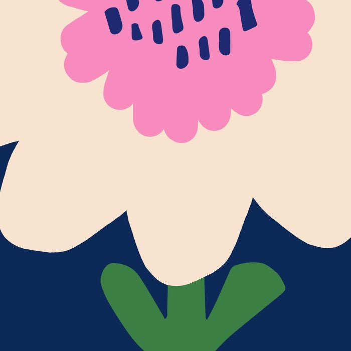 Sunflower - navy & pink Coffee Mug Gallery Image 2