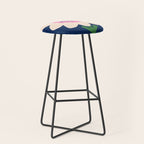 Sunflower - navy & pink Stool Gallery Image 1