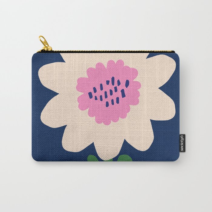 Sunflower - navy & pink Carry All Pouch Gallery Image 1