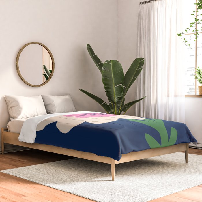 Sunflower - navy & pink Comforter Gallery Image 2