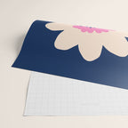 Sunflower - navy & pink Wrapping Paper Gallery Image 2