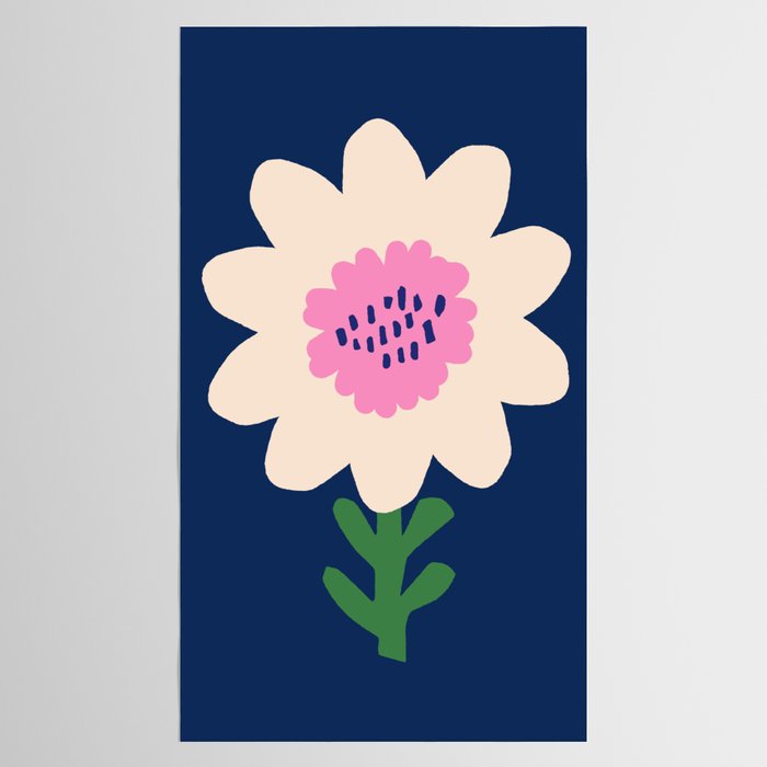 Sunflower - navy & pink Tablecloth Gallery Image 2