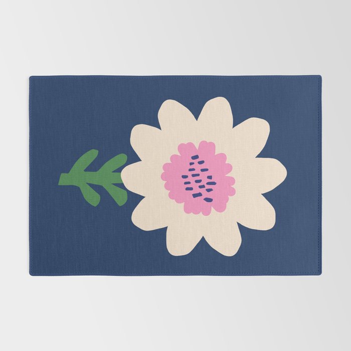 Sunflower - navy & pink Rug Gallery Image 2