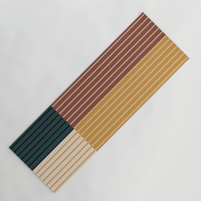 Color Block Line Abstract XV Yoga Mat Gallery Image 1