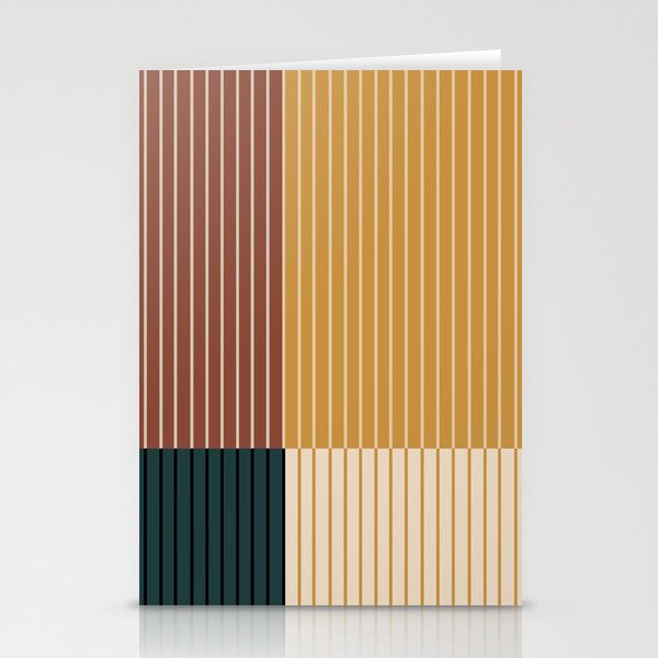 Color Block Line Abstract XV Stationery Card Gallery Image 1