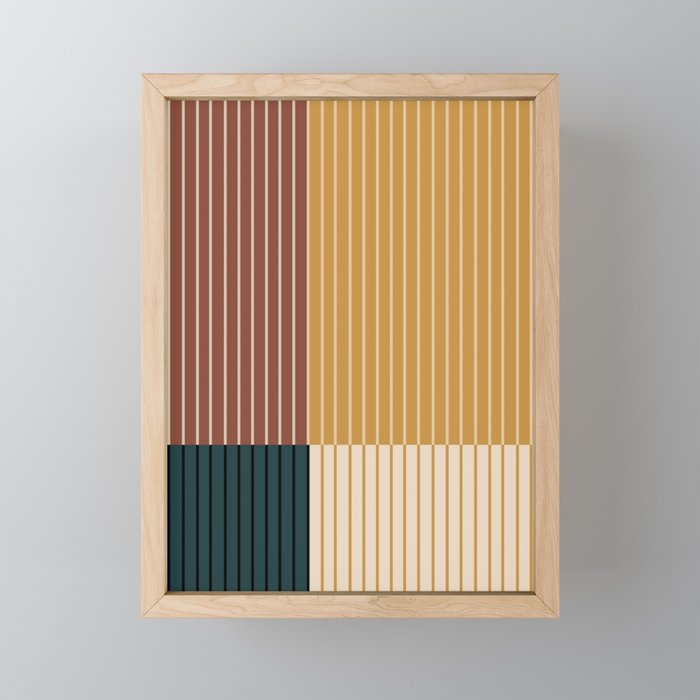 Color Block Line Abstract XV Mini Art Print Gallery Image 1