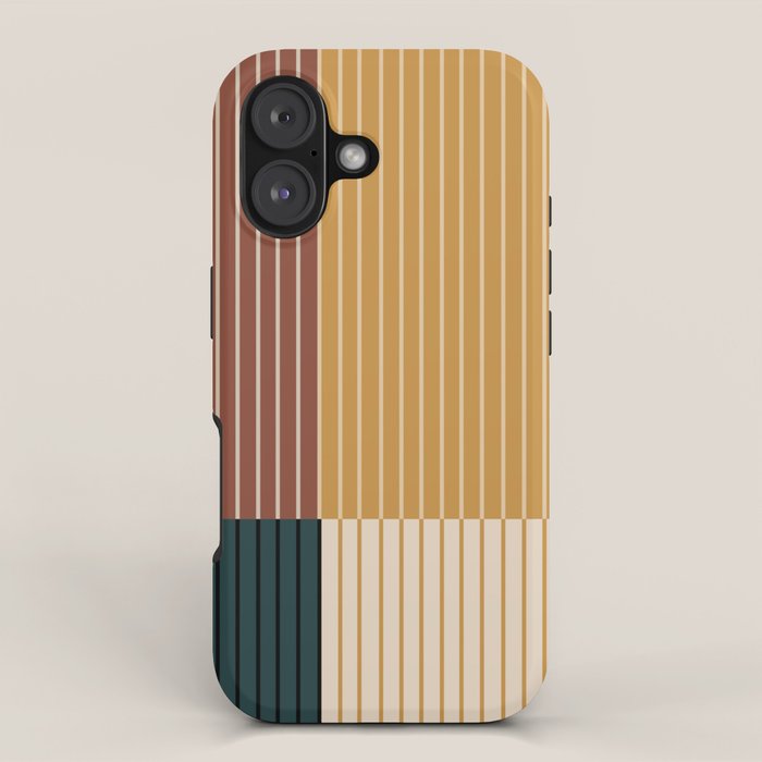 Color Block Line Abstract XV iPhone Case Gallery Image 1