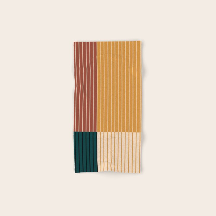 Color Block Line Abstract XV Bath Towel Gallery Image 1