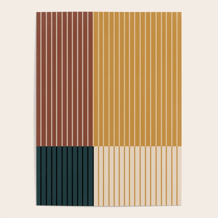 Color Block Line Abstract XV Poster Gallery Image 4