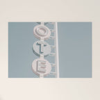 Motel Sign Photo Art Print | Light Blue Pastel Sky Summer Photograph Welcome Mat Gallery Image 1
