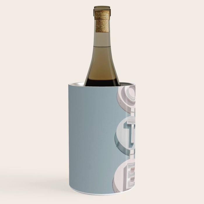Motel Sign Photo Art Print | Light Blue Pastel Sky Summer Photograph Wine Chiller Gallery Image 2