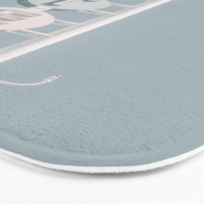 Motel Sign Photo Art Print | Light Blue Pastel Sky Summer Photograph Bath Mat Gallery Image 3