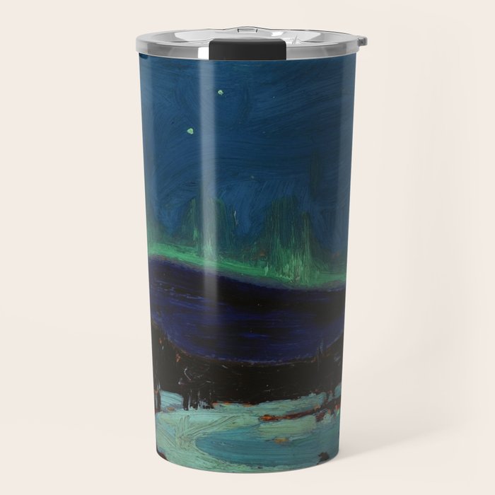 Tom Thomson Northern Lights Canadian Landscape Artist Travel Mug Gallery Image 1