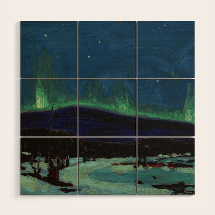 Tom Thomson Northern Lights Canadian Landscape Artist Wood Wall Art Gallery Image 1