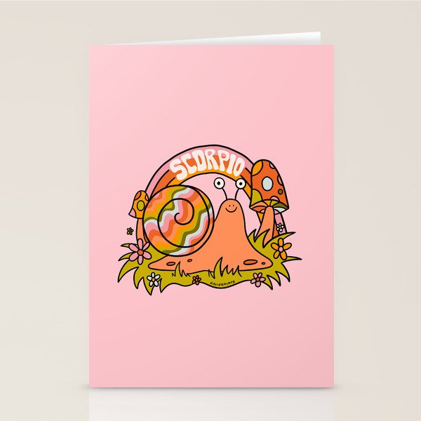 Scorpio Snail Stationery Card Gallery Image 2