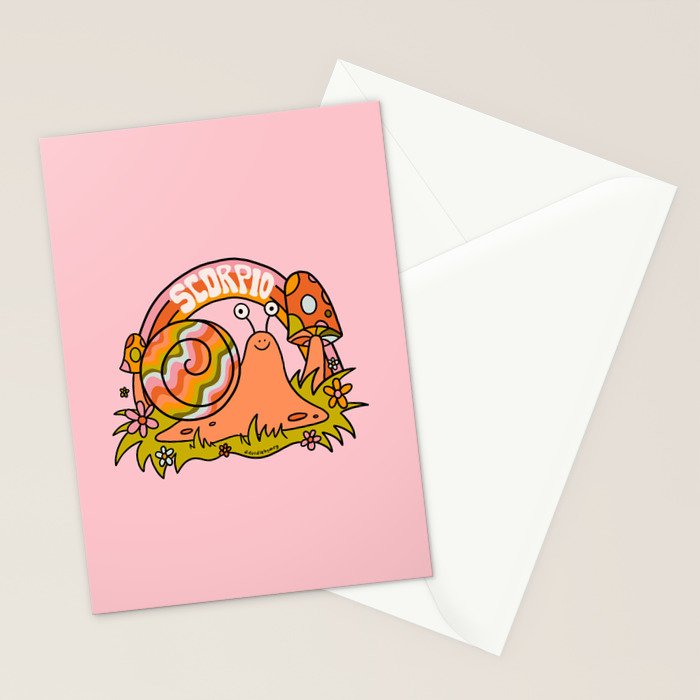 Scorpio Snail Stationery Card Gallery Image 2