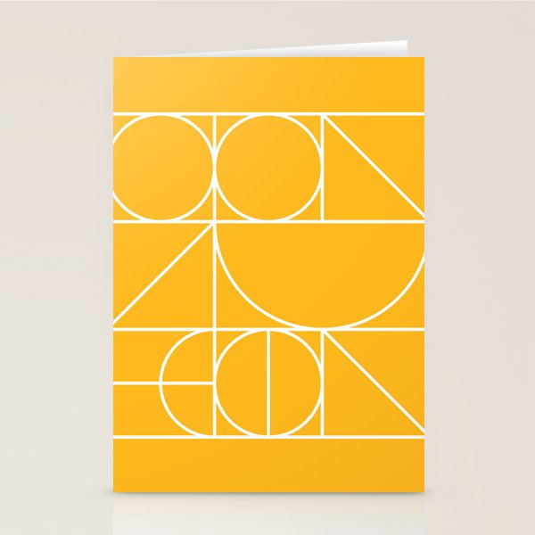 Modern Geometric 77 Yellow Stationery Card Gallery Image 1