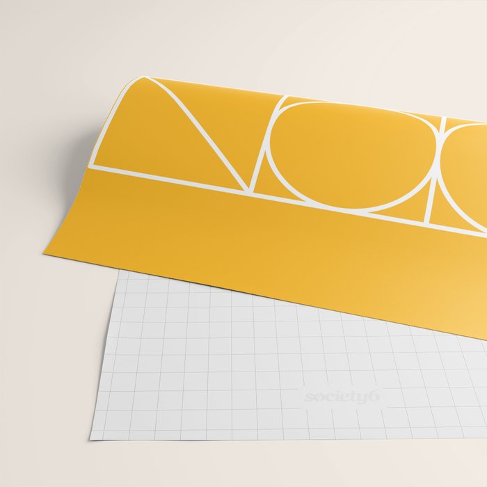 Modern Geometric 77 Yellow Wrapping Paper Gallery Image 2