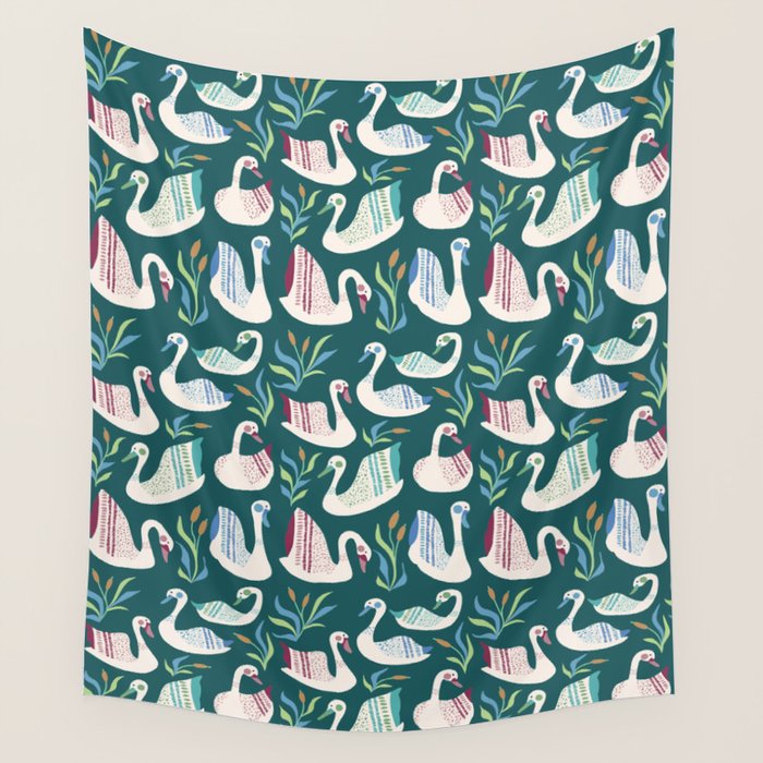 Swans Pond Wall Tapestry Gallery Image 4