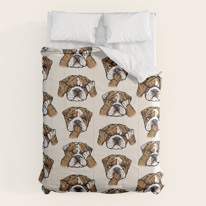 No Evil English Bulldog Comforter Gallery Image 6