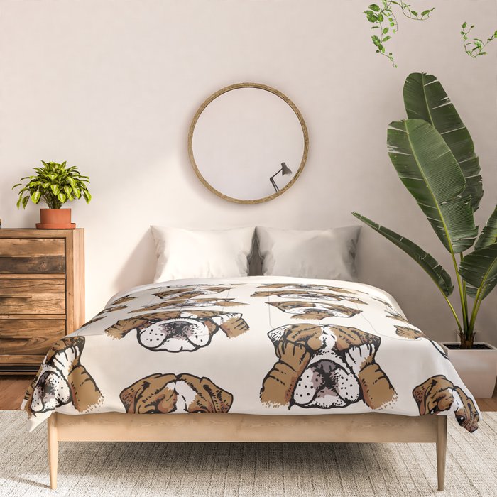 No Evil English Bulldog Comforter Gallery Image 3