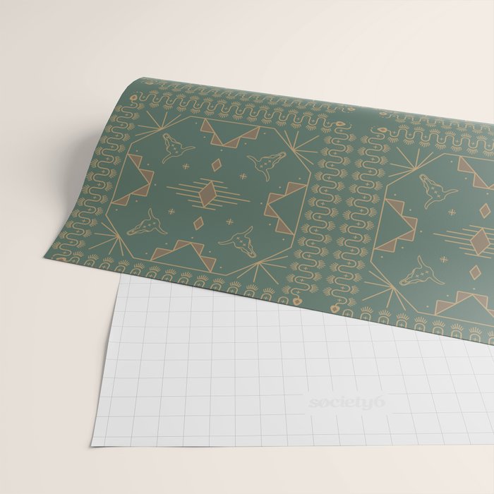 Lost Desert - Green Wrapping Paper Gallery Image 2