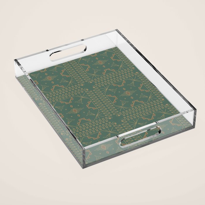 Lost Desert - Green Acrylic Tray Gallery Image 1