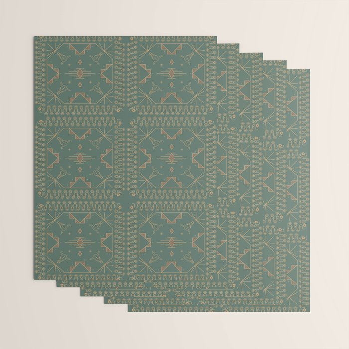 Lost Desert - Green Wrapping Paper Gallery Image 3