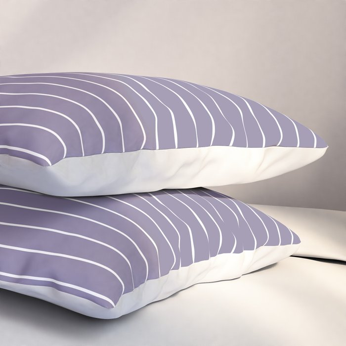 Minimal Arch XXXII Lavender Purple Modern Geometric Lines Pillow Sham Gallery Image 3